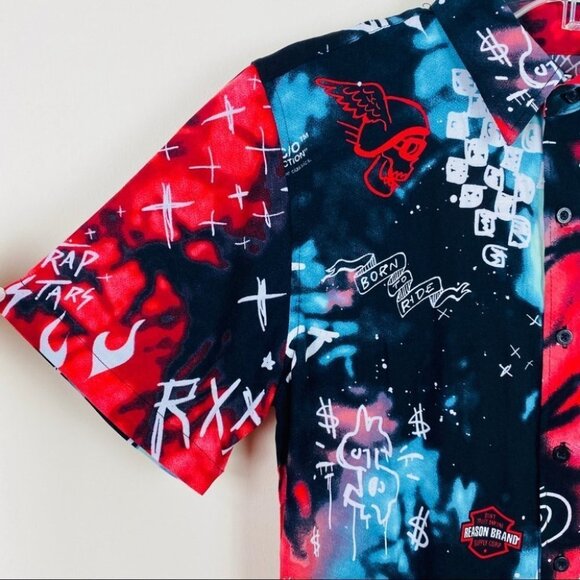 NEW 90's Y2K Short Sleeve Button Down Shirt - Picture 5 of 11